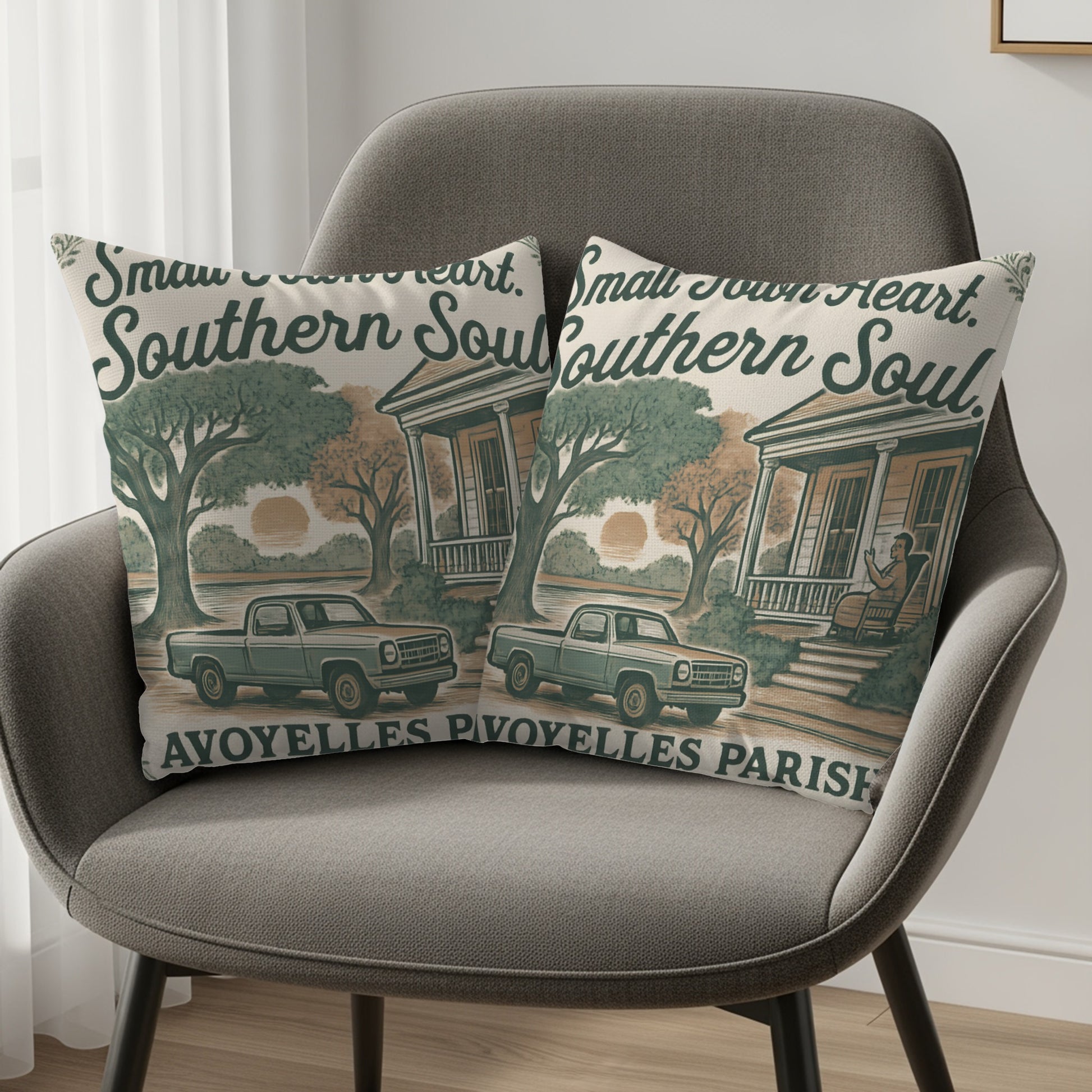 Southern Soul Small Town Heart Stylish Pillow product