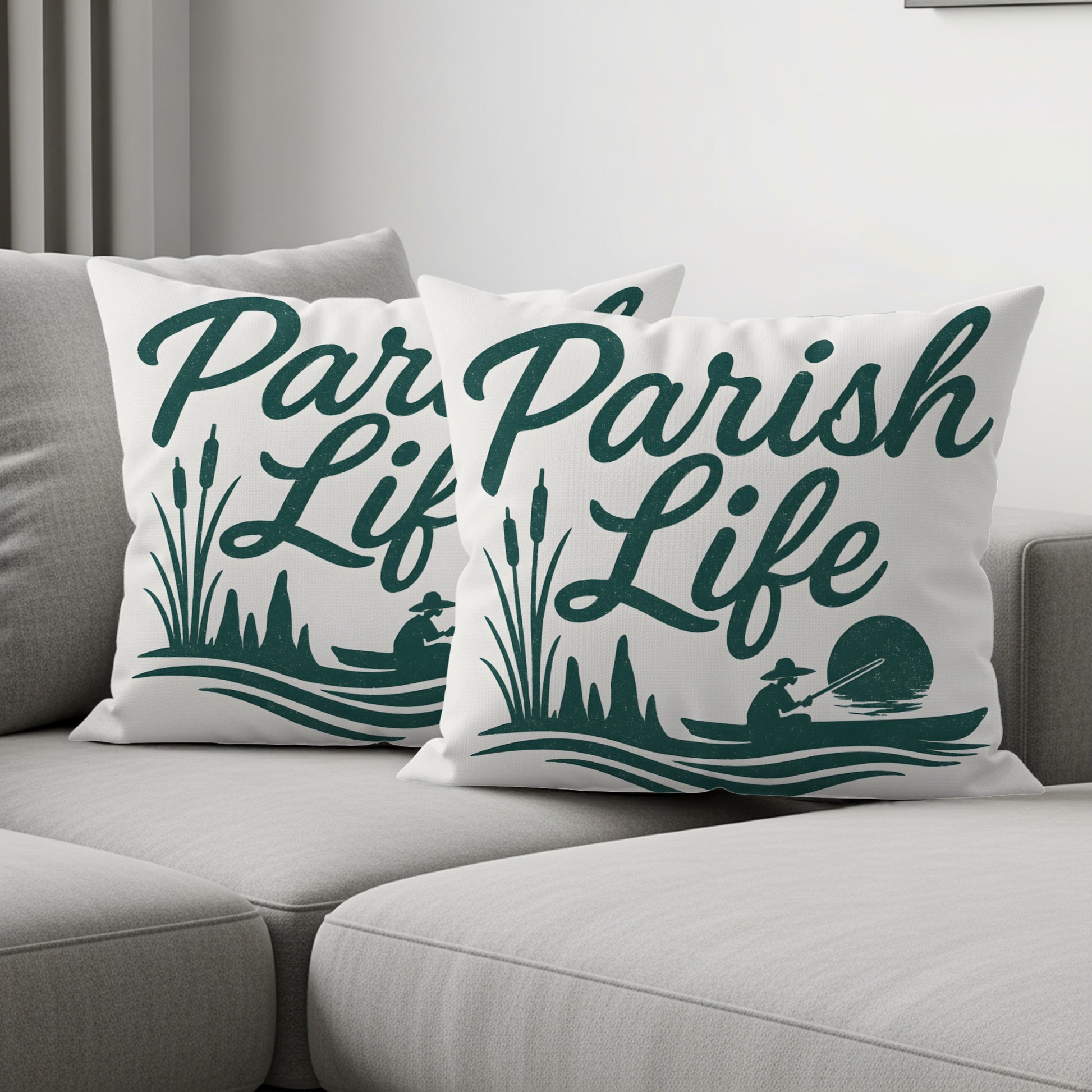 Parish Life Kayak Design Throw Pillow Cushion product