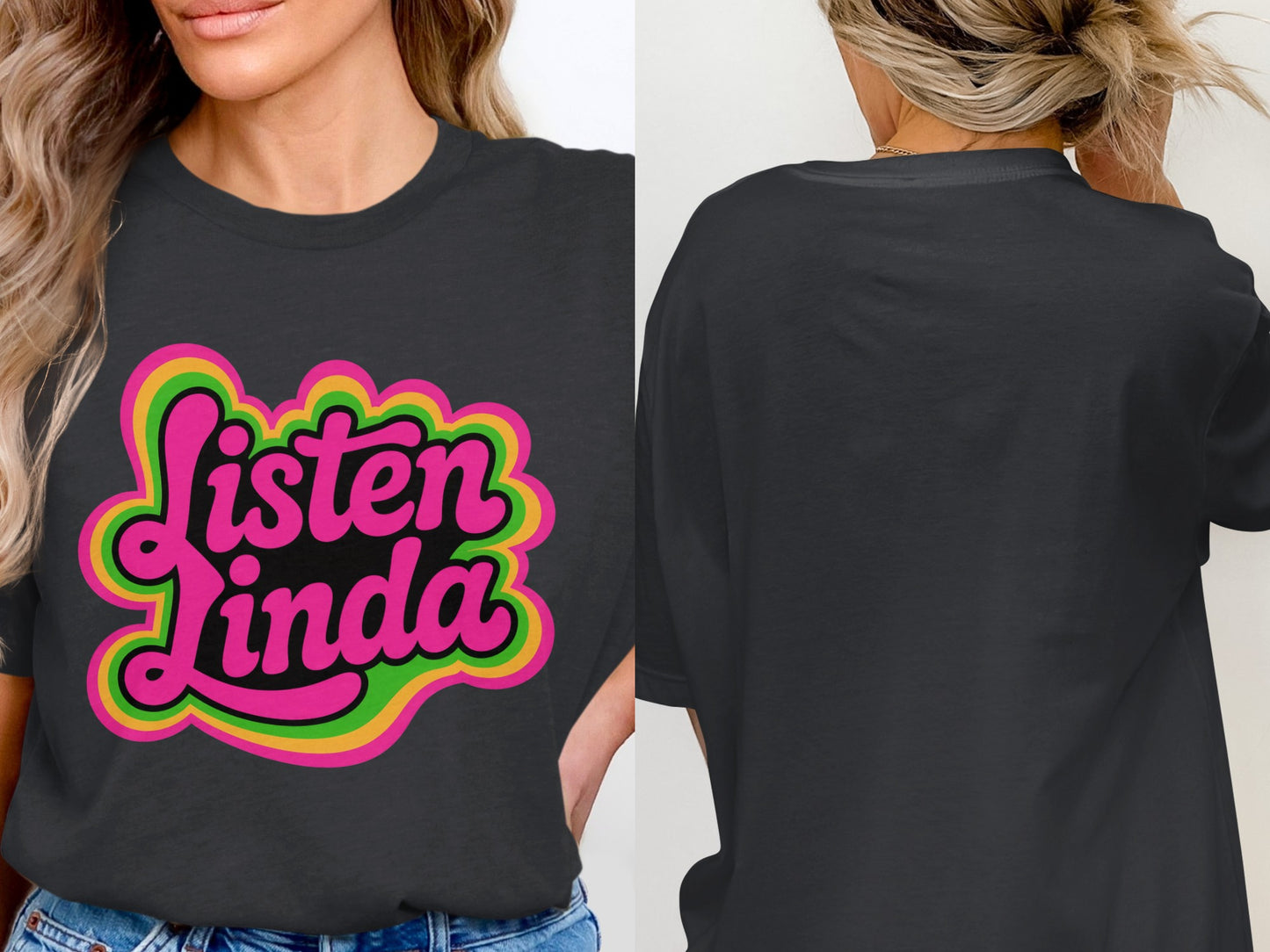 Stylish Listen Linda Design Graphic T-shirt product