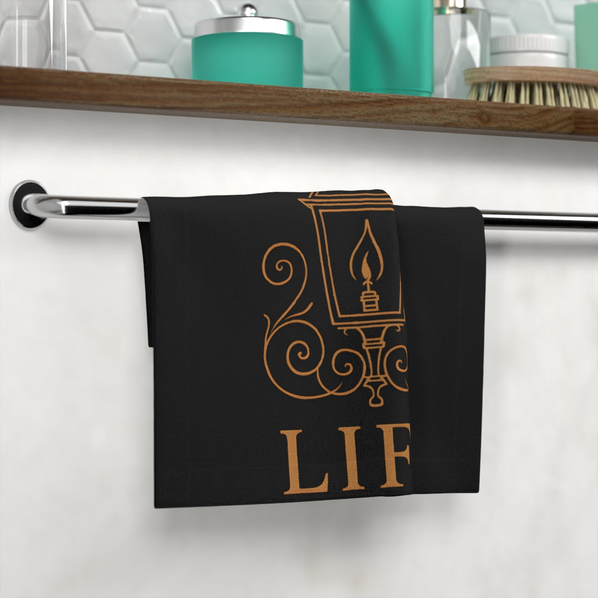 Life Lamp Design Black Bathroom Towel product