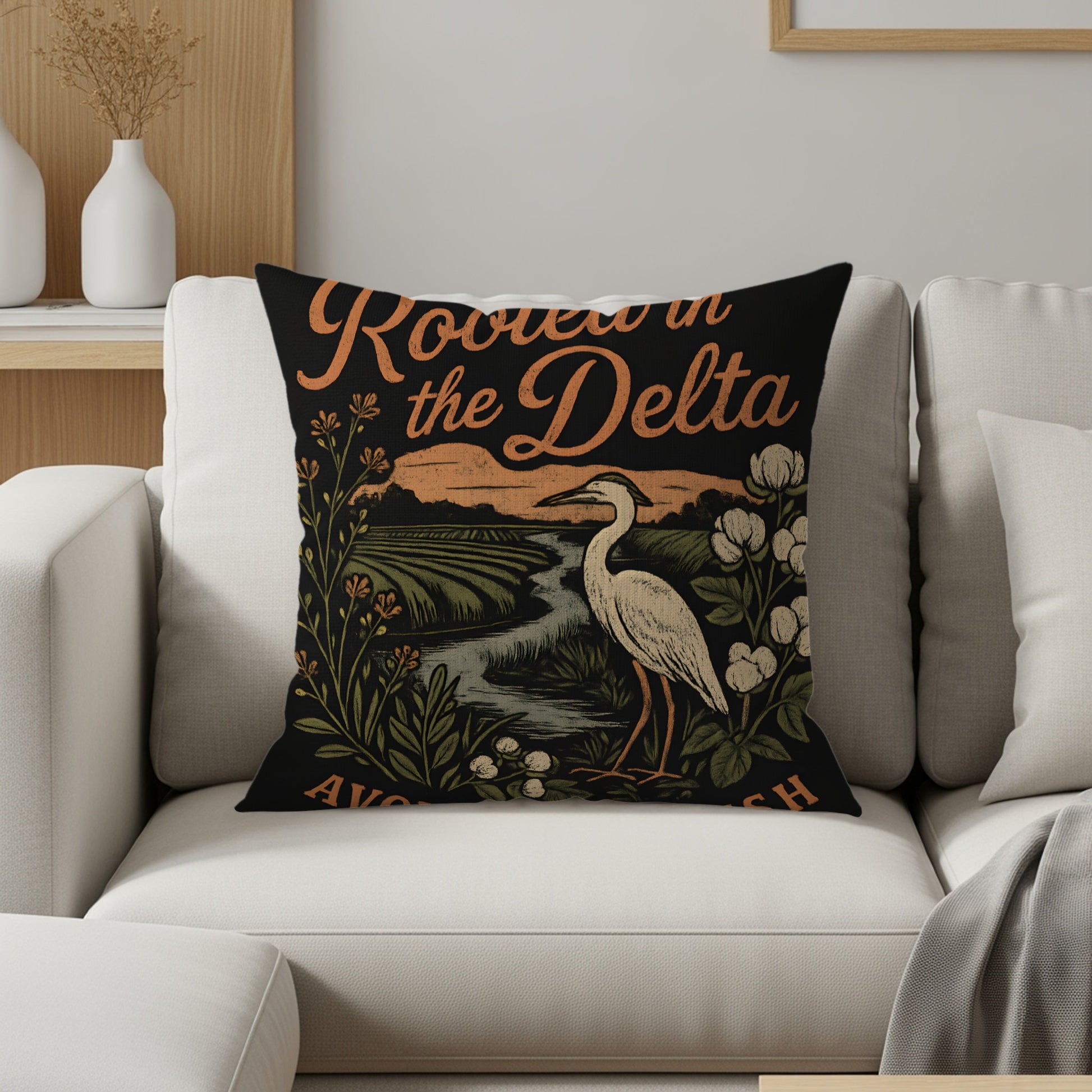 Rooted in the Delta Artistic Pillow product