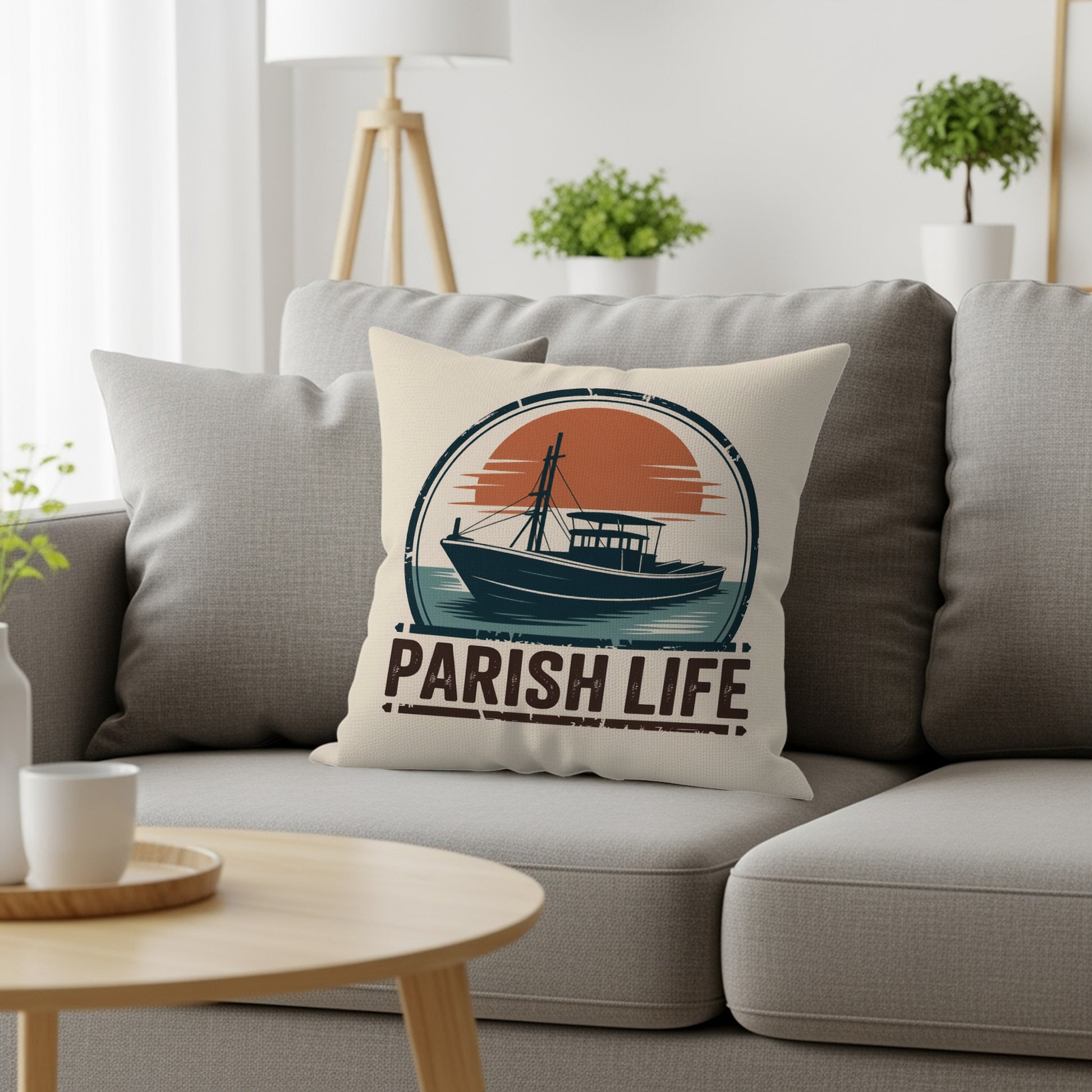 Parish Life Boat Design Patterned Throw Pillow product