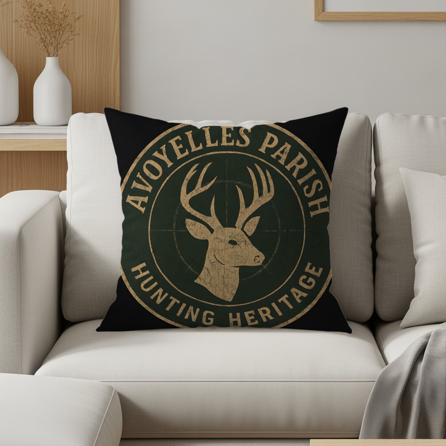 Avoyelles Parish Hunting Heritage Deer Print Pillow product