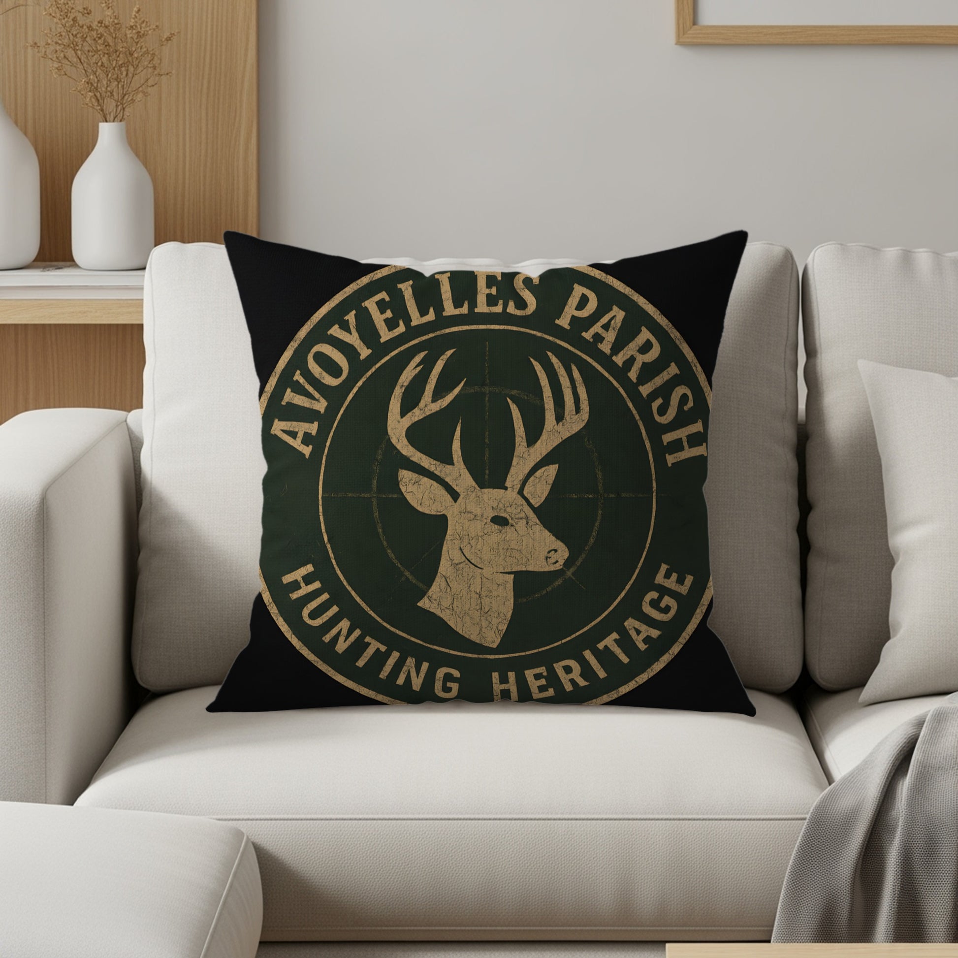 Avoyelles Parish Hunting Heritage Deer Print Pillow product