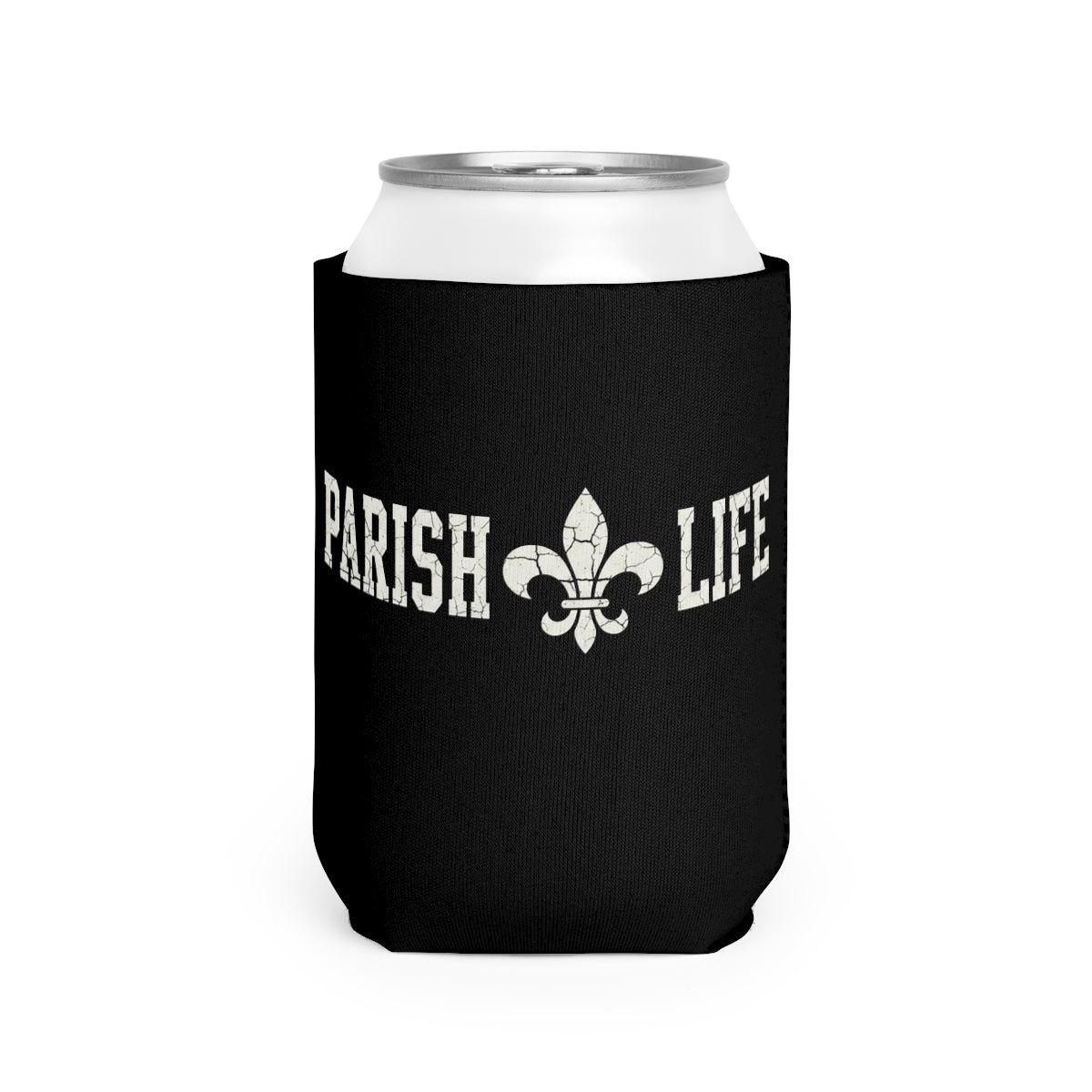 Parish Life Emblem on Black Can Cooler product