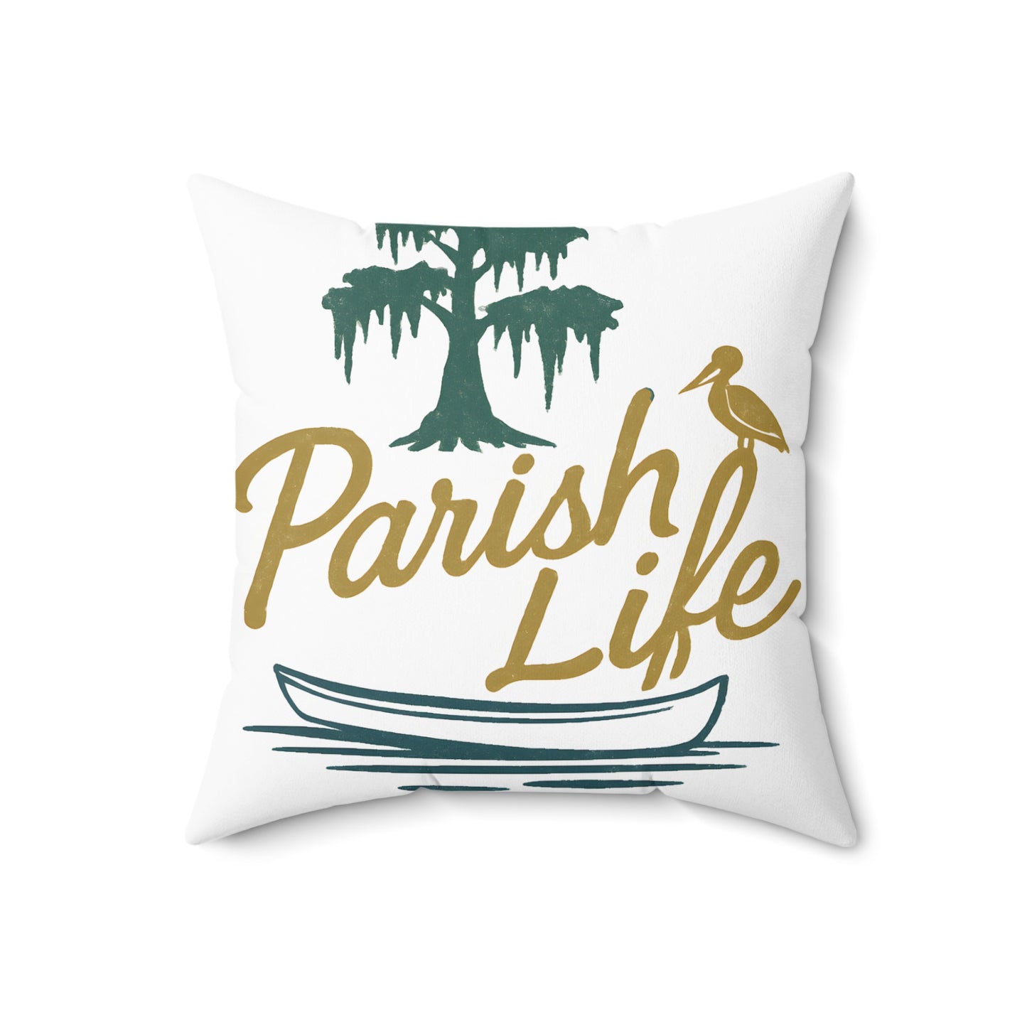Parish Life Canoe with Tree and Bird Throw Pillow product type