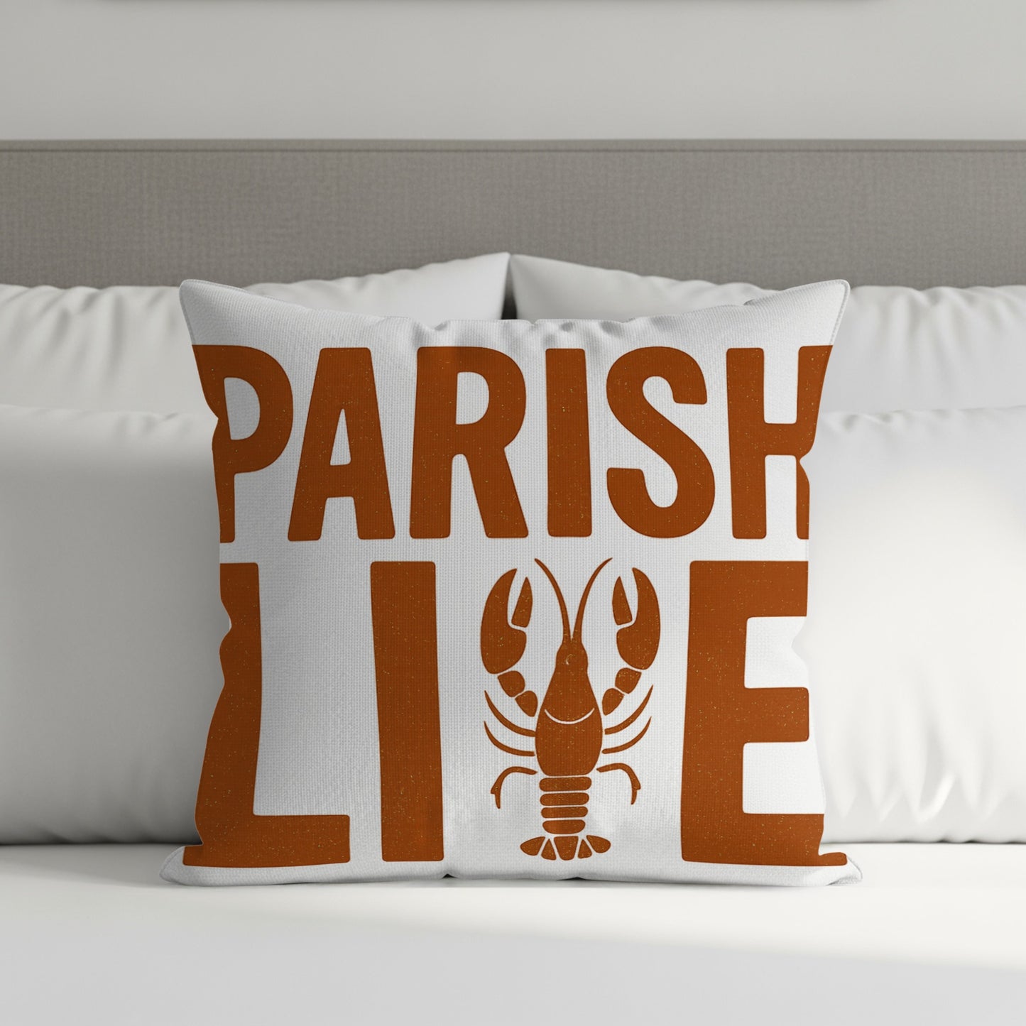 Parish Life Crawfish Graphic Throw Pillow product