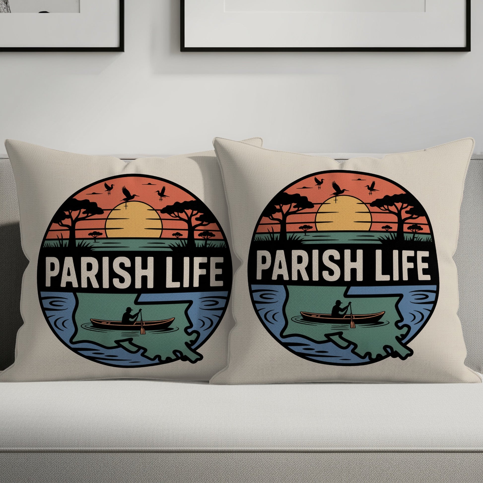 Parish Life Sunset Scene Cushion product type