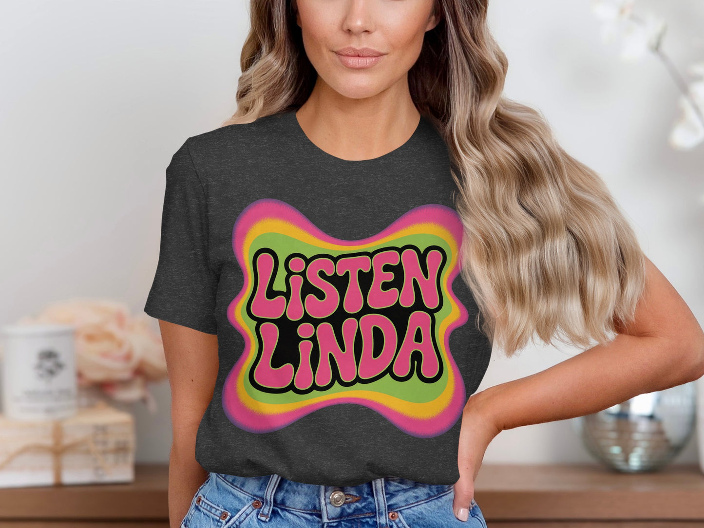 Listen Linda Graphic Tee shirt product type
