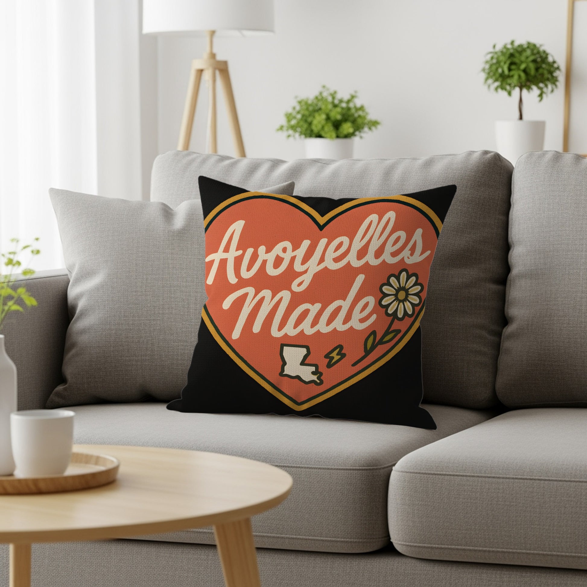Avoyelles Made Heart Design Throw Pillow product