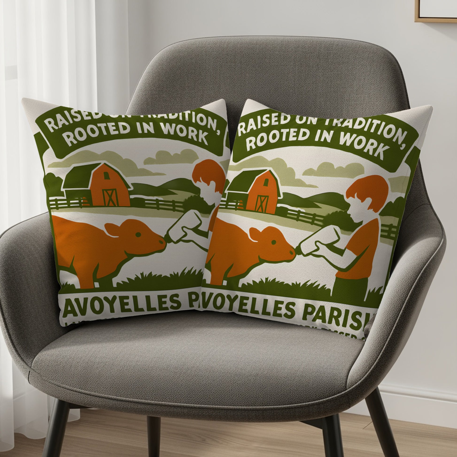 Raised On Tradition Rooted In Work Pillow product