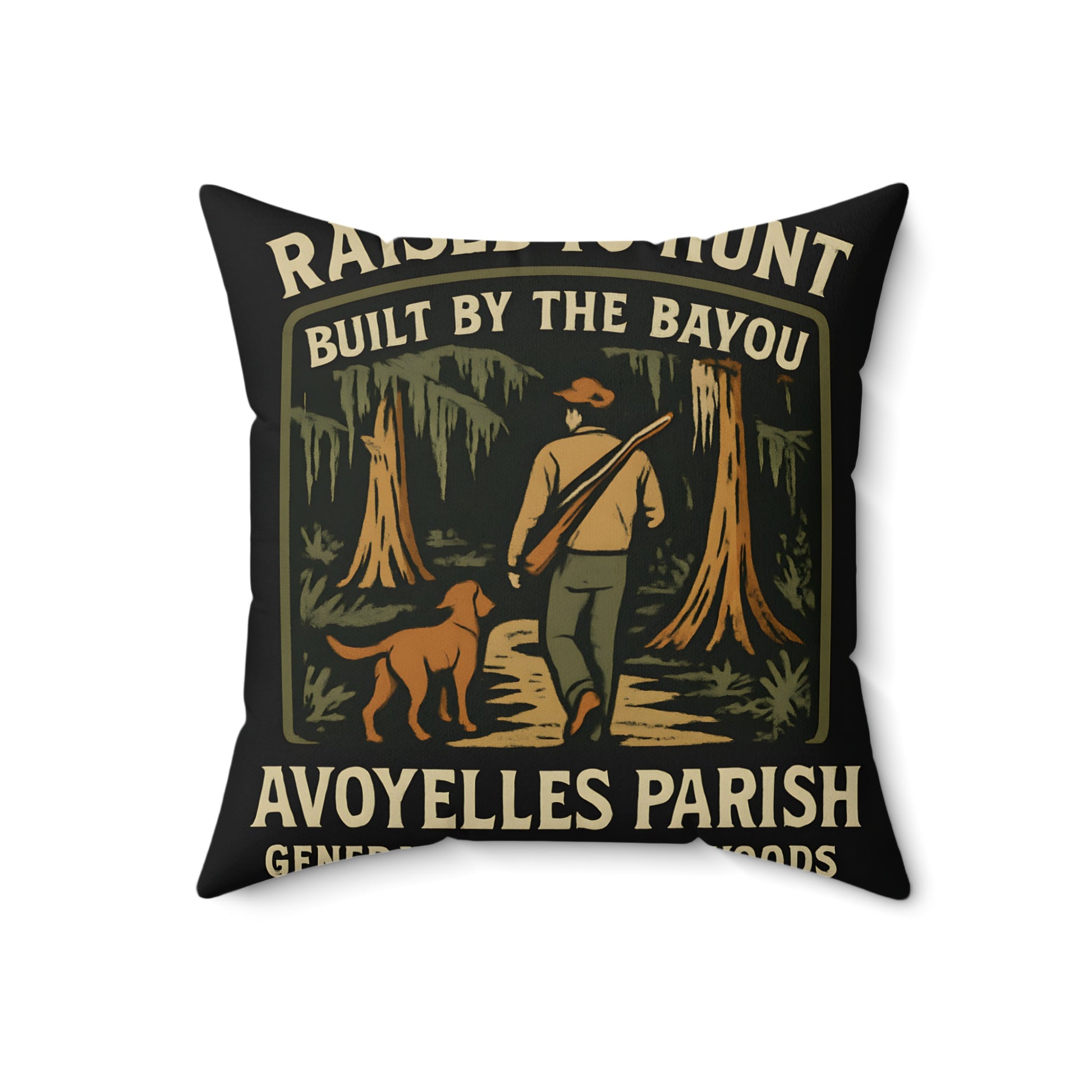 Raised To Hunt Built By The Bayou Decorative Pillow product type