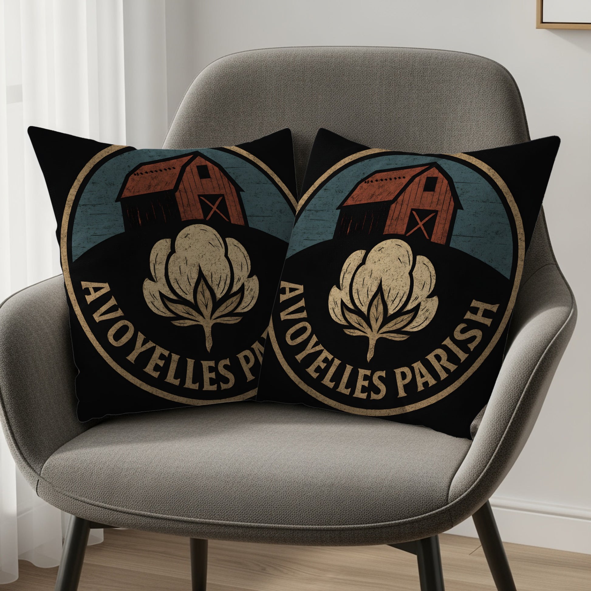 Avoyelles Parish Barn and Cotton Design Pillow product