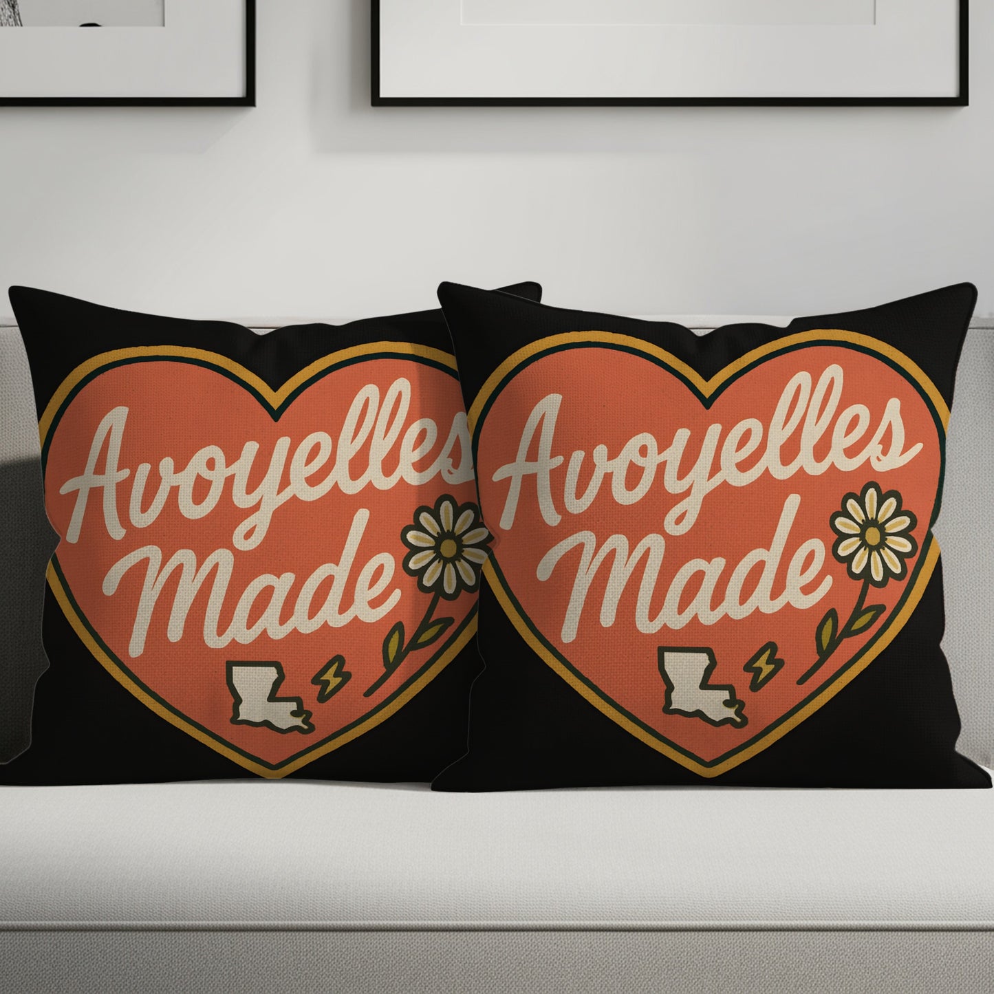 Avoyelles Made Heart Design Throw Pillow product