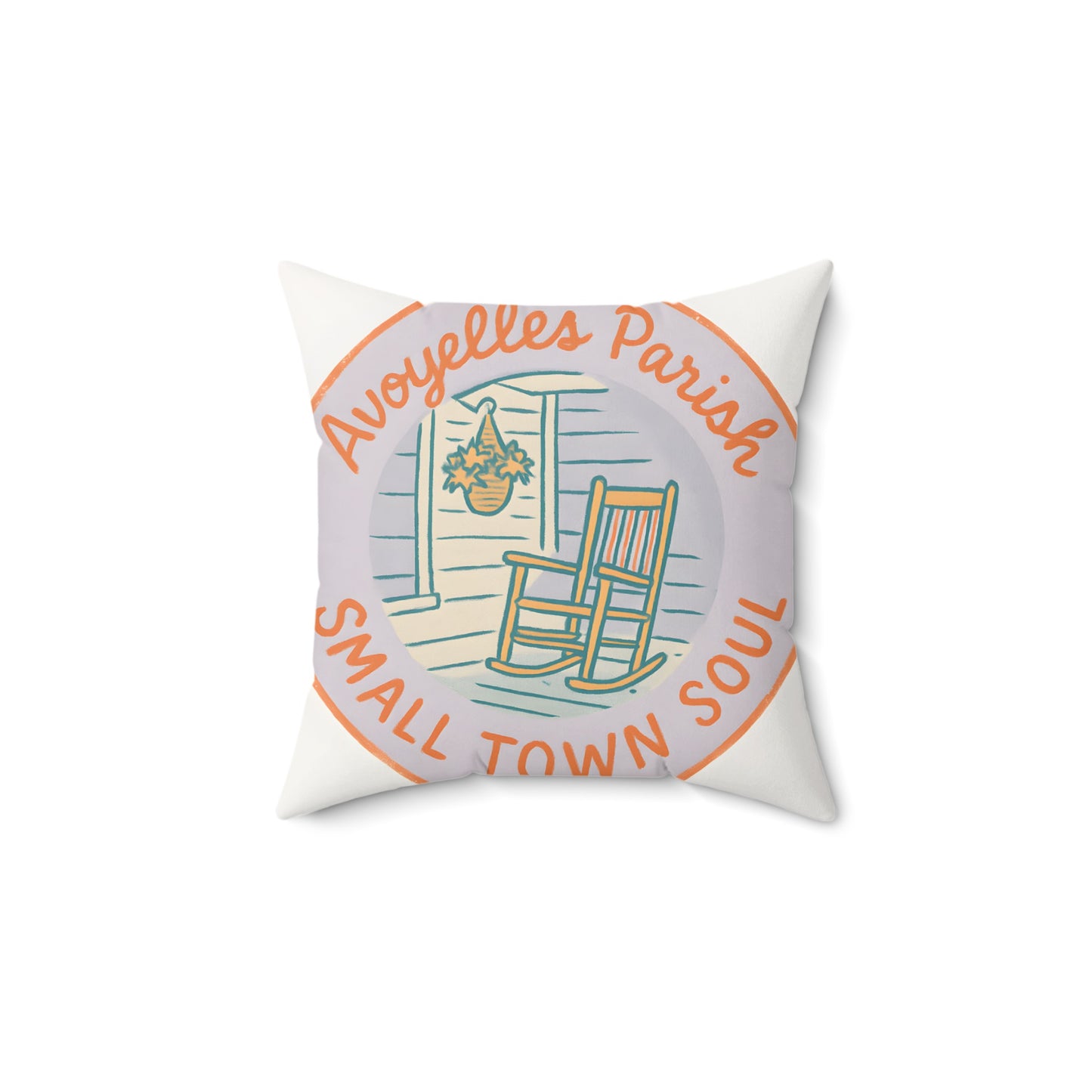 Avoyelles Parish Small Town Soul Illustration Pillow product type