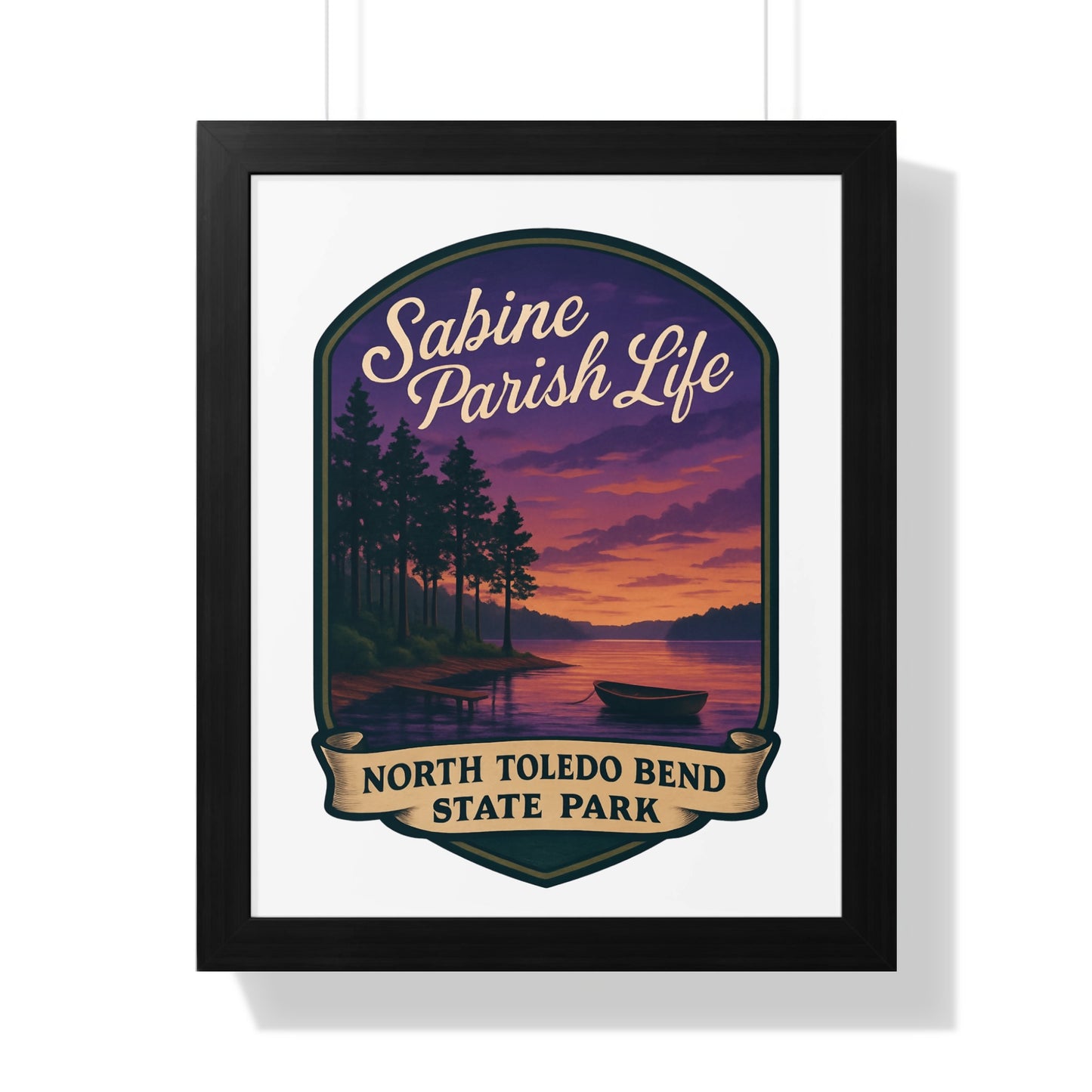 Sabine Parish Life North Toledo Bend State Park Sunset Poster, Scenic Wall Art Decor