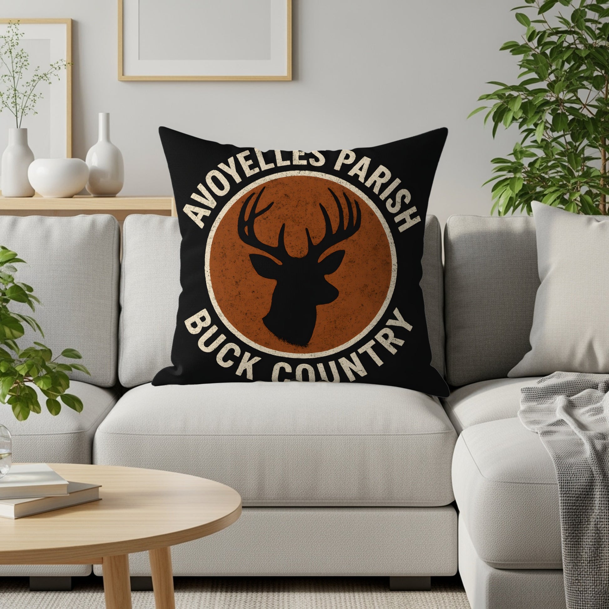 Avoyelles Parish Buck Country Throw Pillow product