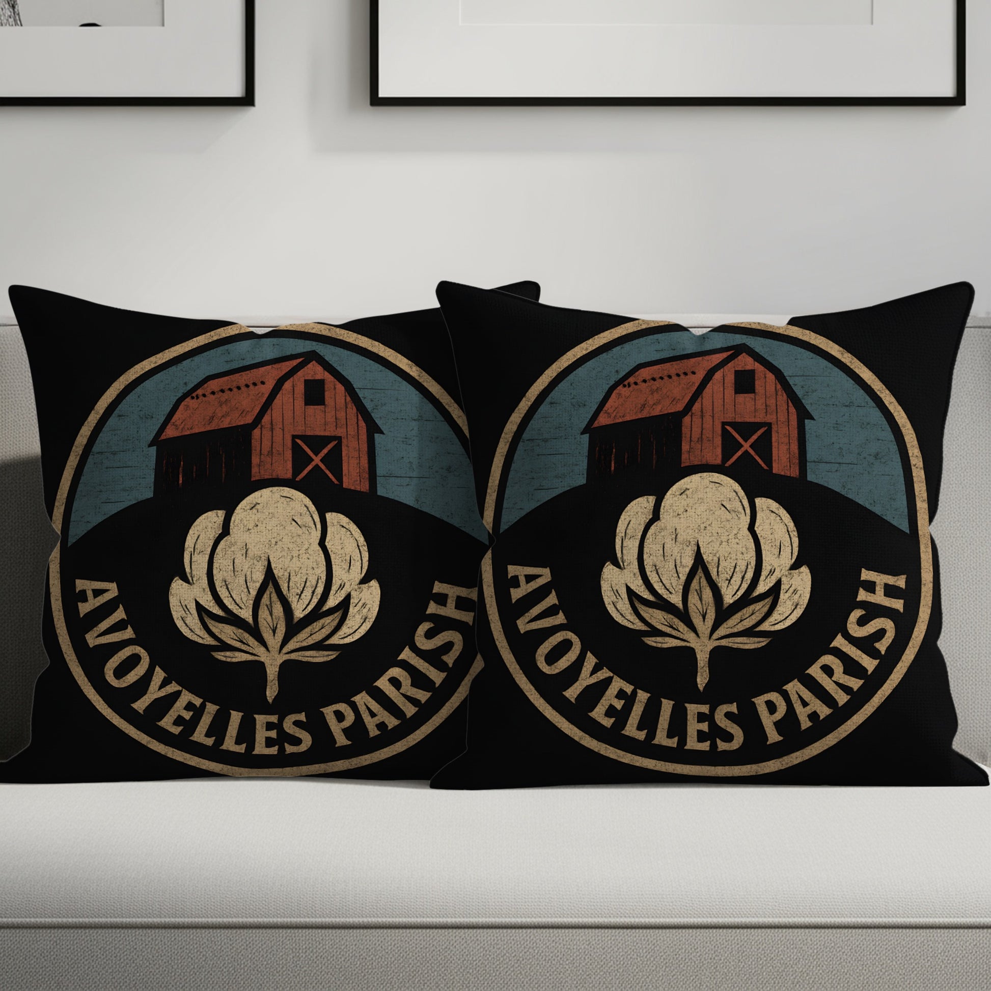 Avoyelles Parish Barn and Cotton Design Pillow product