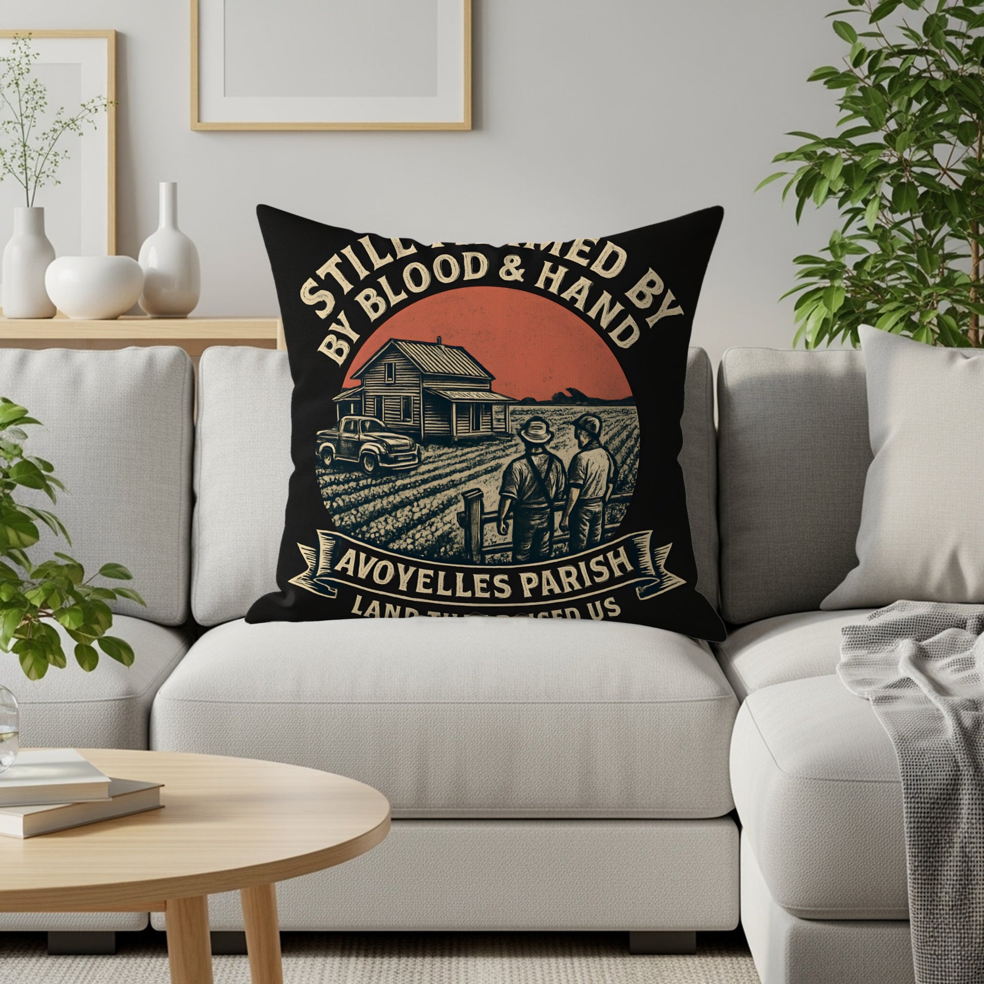 Vintage Avoyelles Parish Themed Decorative Pillow product