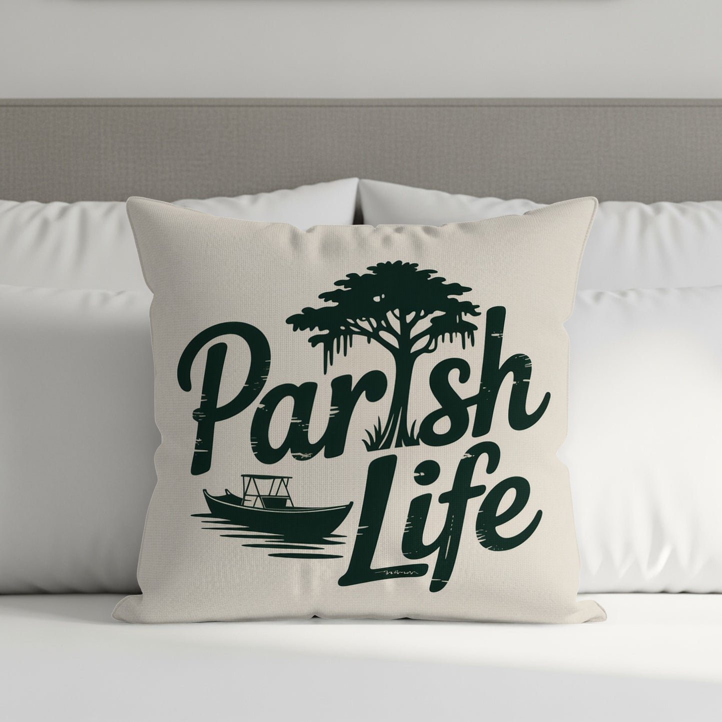 Parish Life Boat and Tree Design Pillow product