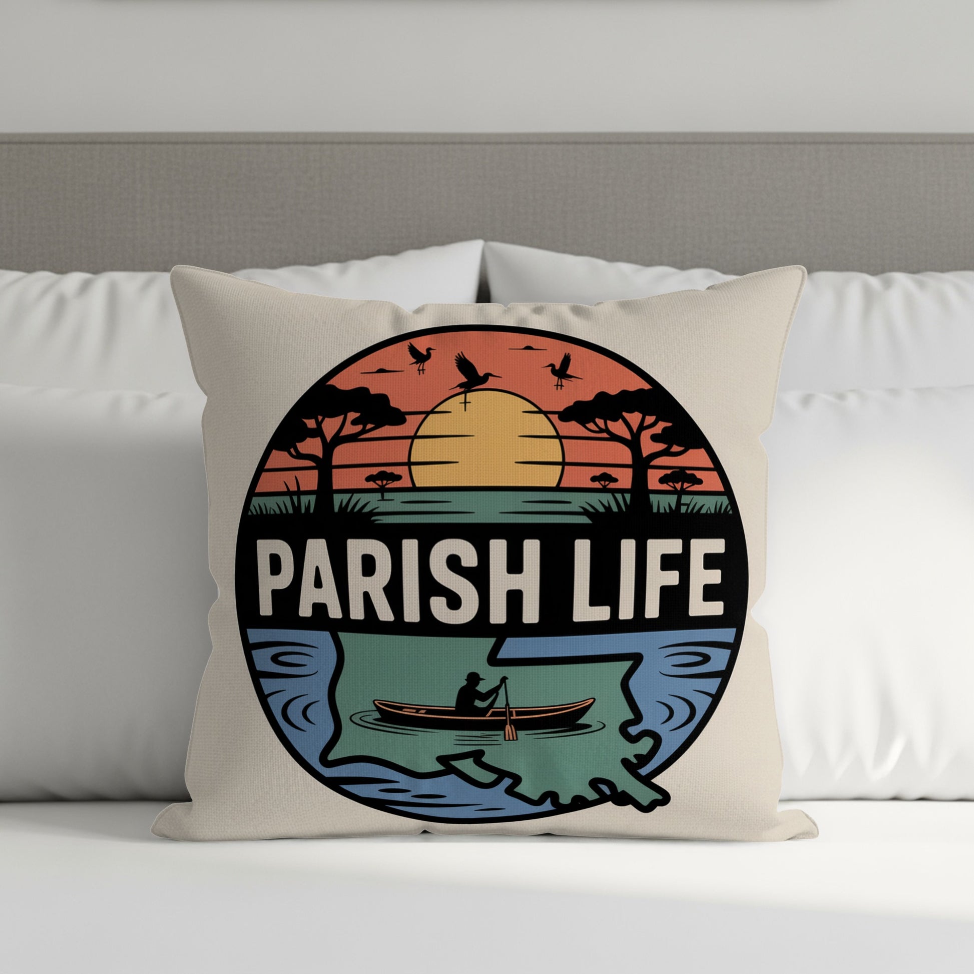 Parish Life Sunset Scene Premium Pillow product