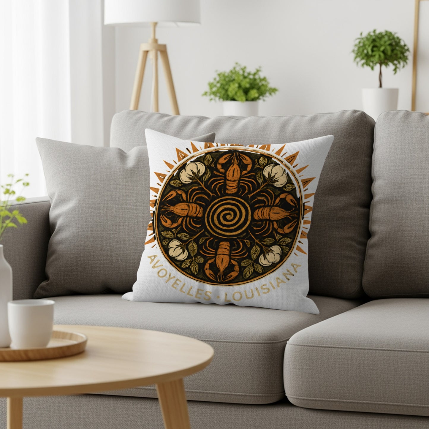Avoyelles Louisiana Tribal Design Throw Pillow product type