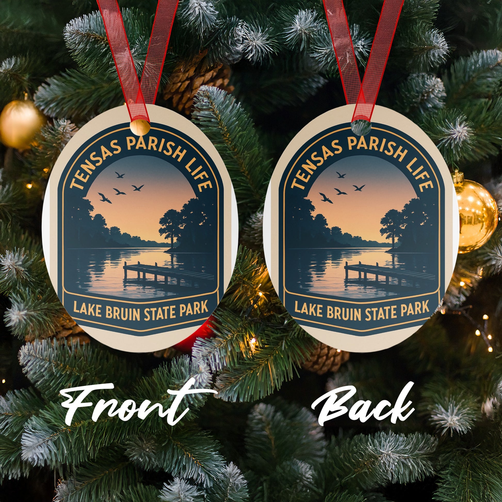 Tensas Parish Life Lake Bruin State Park Christmas Ornament, Holiday Decor, Tree Decoration, Festive Seasonal Gift