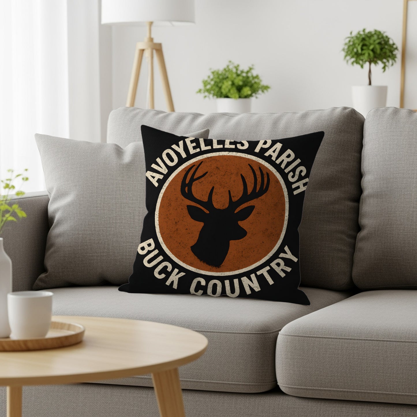 Avoyelles Parish Buck Country Throw Pillow product